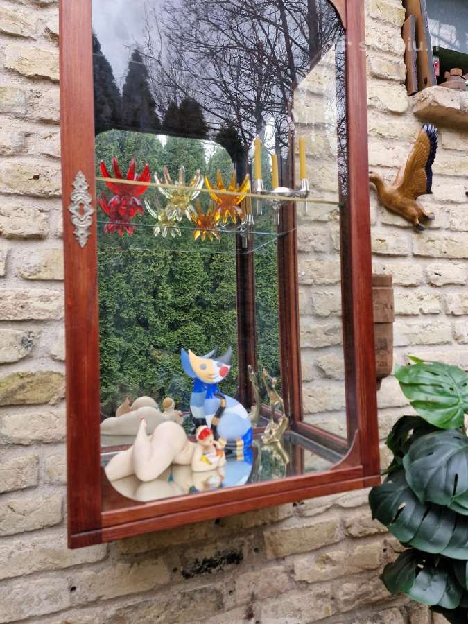 Vintažinė mid century pakabinama vitrina/spintelė - nuotraukos Nr. 8