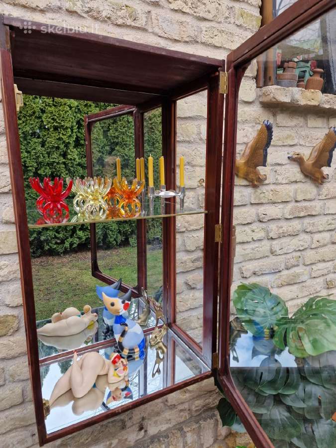 Vintažinė mid century pakabinama vitrina/spintelė - nuotraukos Nr. 13