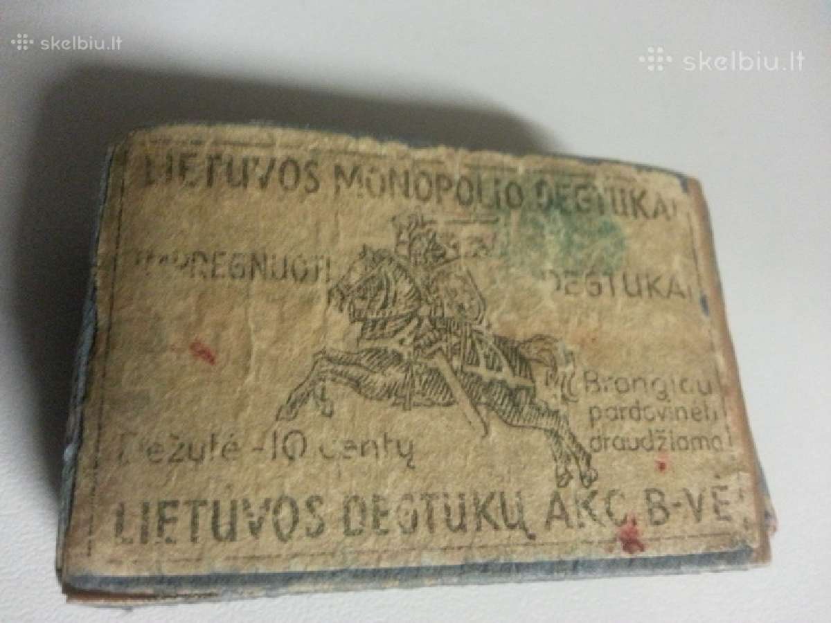 Siulau degtuku dėžute Smetonos laiku kaina 10 euru