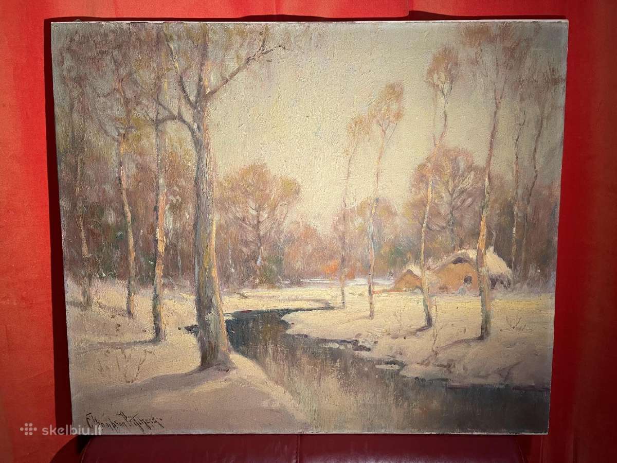 G. Pritchard. Žiemos peizažas su upeliu(1878-1962) - nuotraukos Nr. 2