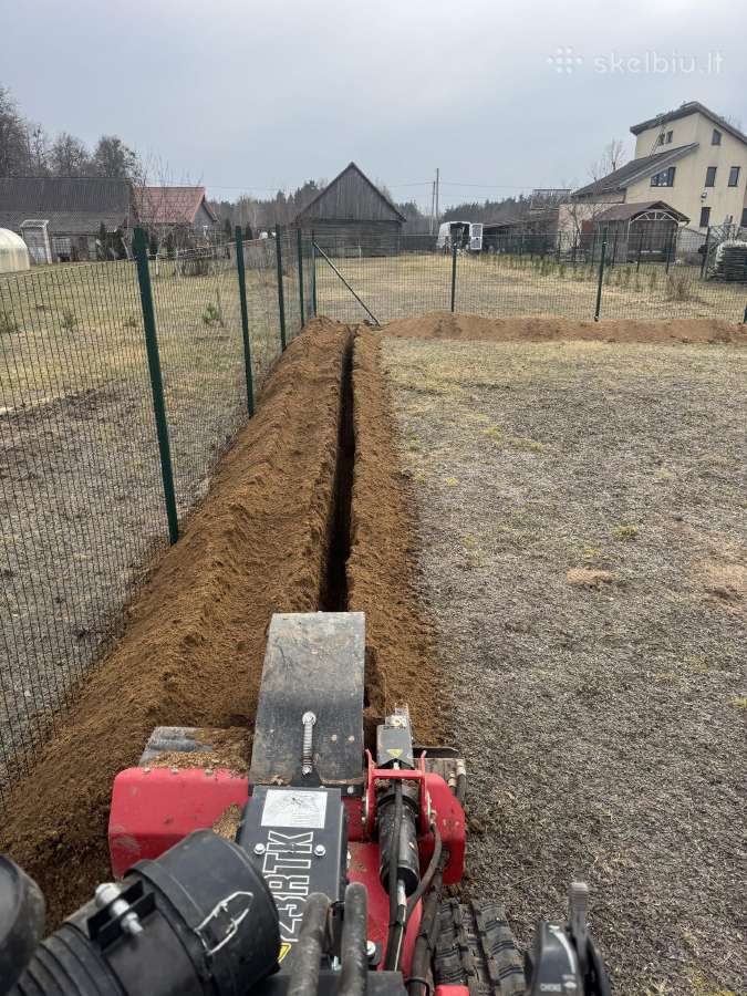 Tranšėjų kasimas – kabeliai, vanduo, drenažas