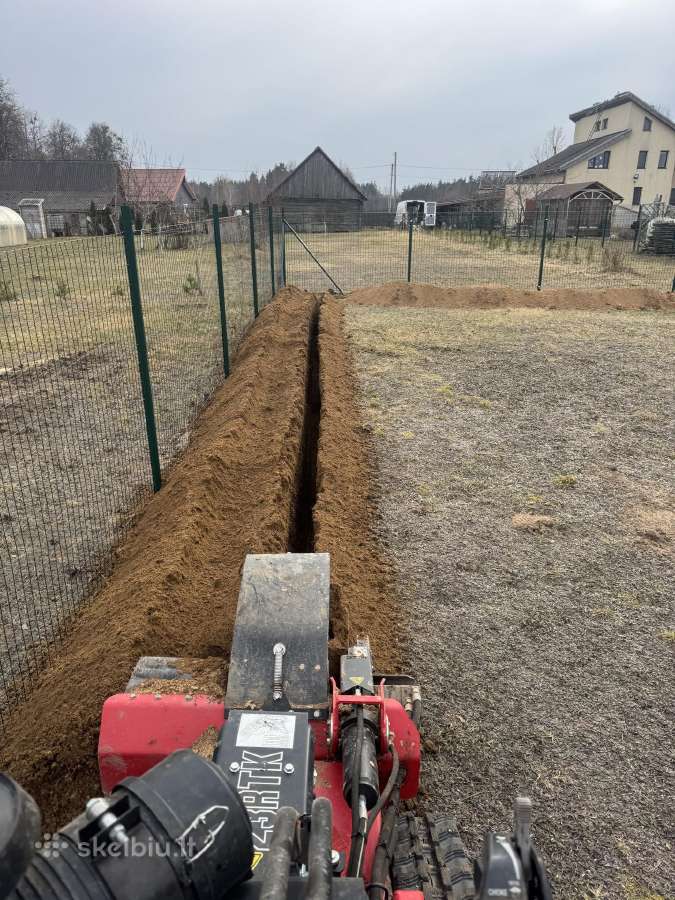 Tranšėjų kasimas – kabeliai, vanduo, drenažas - nuotraukos Nr. 2