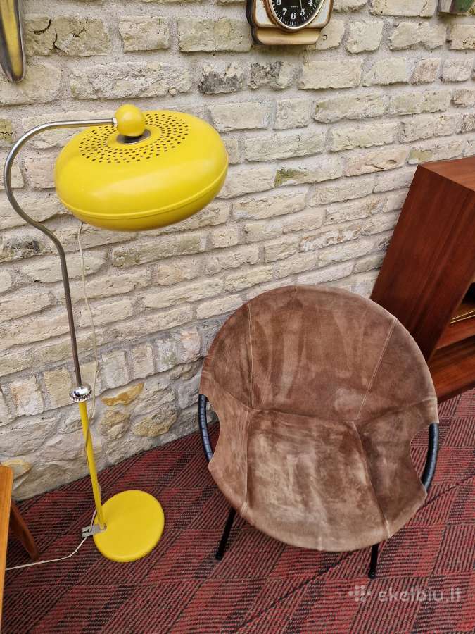 Vintažinis mid century zomšos fotelis"balloon" - nuotraukos Nr. 28