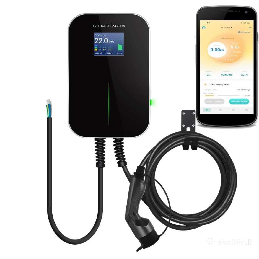 Išmanusis 22kw Ev įkroviklis su mobiliąja program