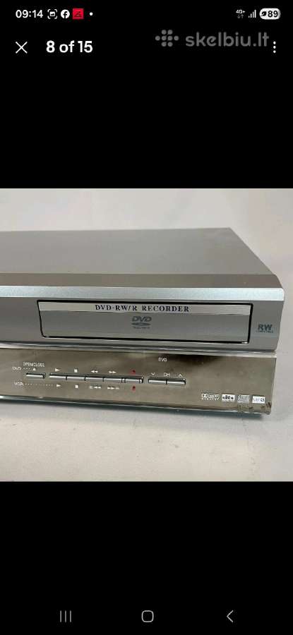 Sharp Dv-rw250s kombinuotas, įrašantis iš vhs įdvd