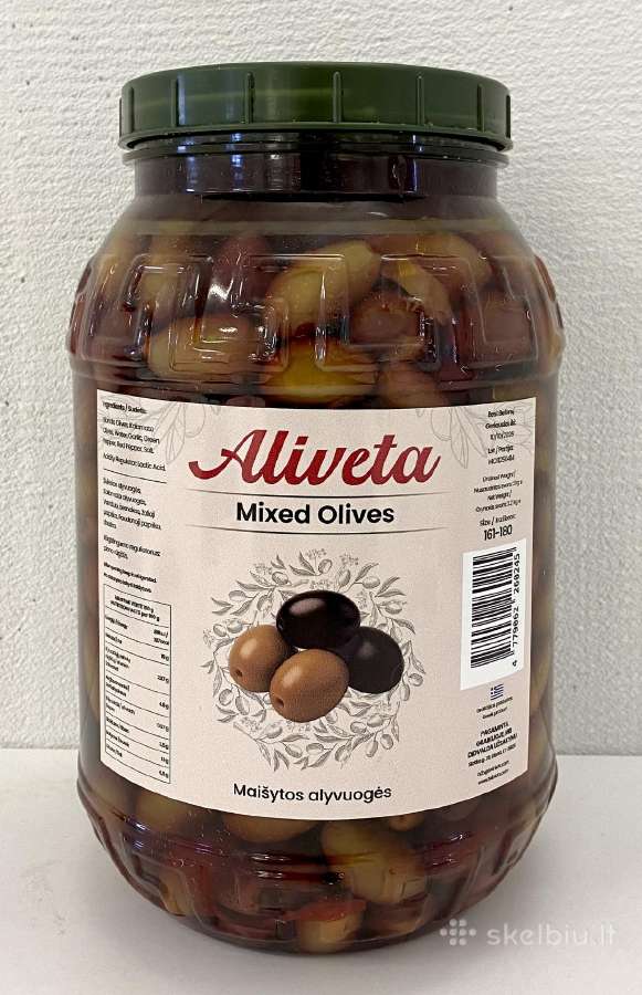 Įvairios alyvuogės iš Graikijos