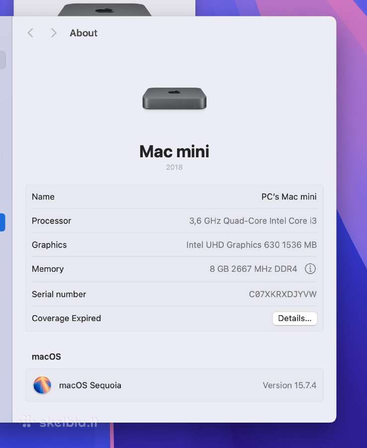 Applie Mac Mini i3