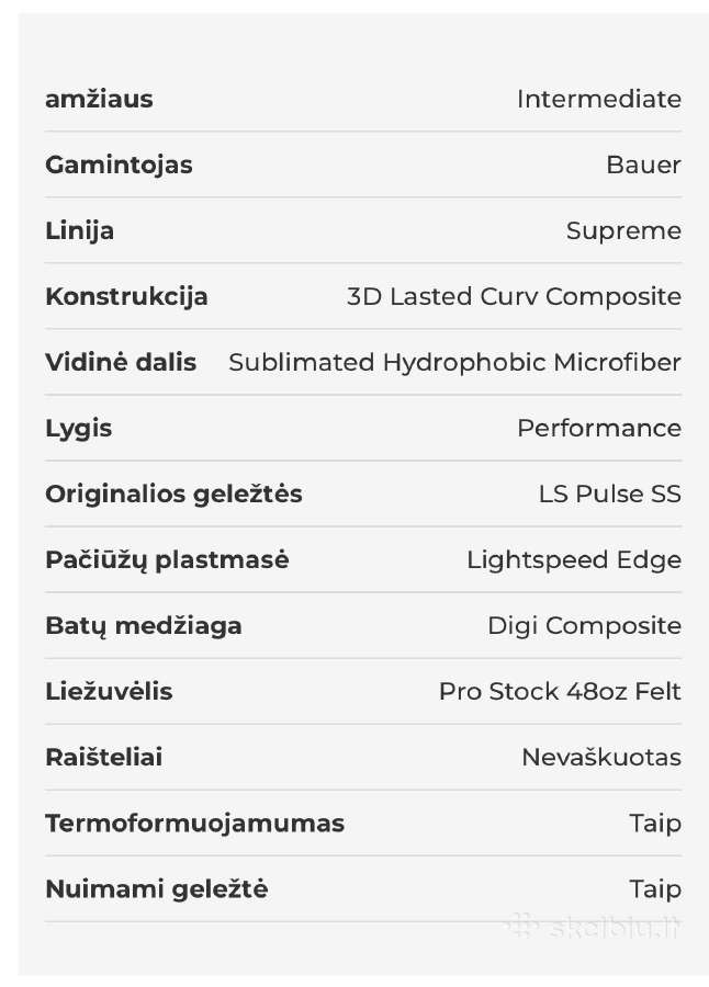 Bauer Supreme S24 M40 Intermediate Pačiūžos - nuotraukos Nr. 6