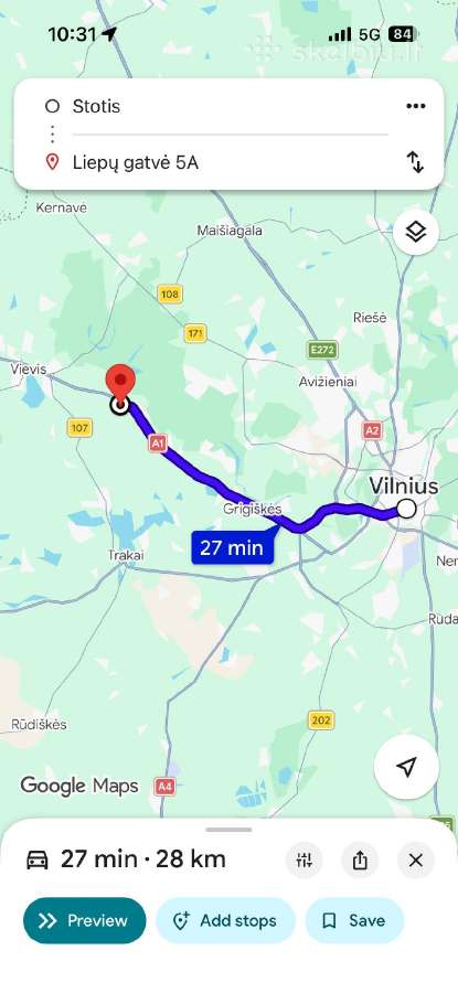 34m2 butas mūriniame name 28 km nuo Vilniaus - nuotraukos Nr. 14