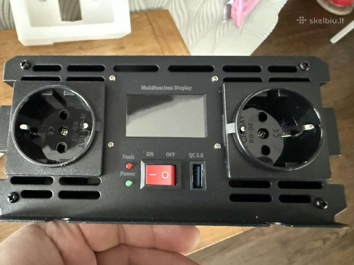 Įtampos keitiklis (inverteris) C 12v Ac 230v, - nuotraukos Nr. 3
