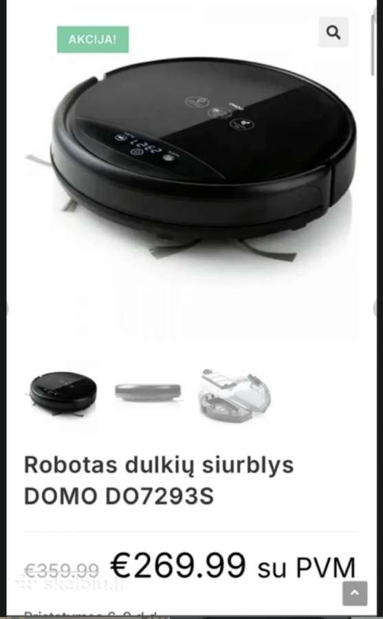 Išmanus Robotas siurblys Domo - nuotraukos Nr. 3