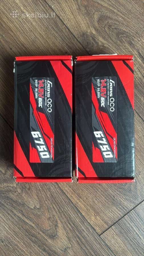 Mazai naudotos gens ace Lipo 6750mah 4S 60c bateri - nuotraukos Nr. 6