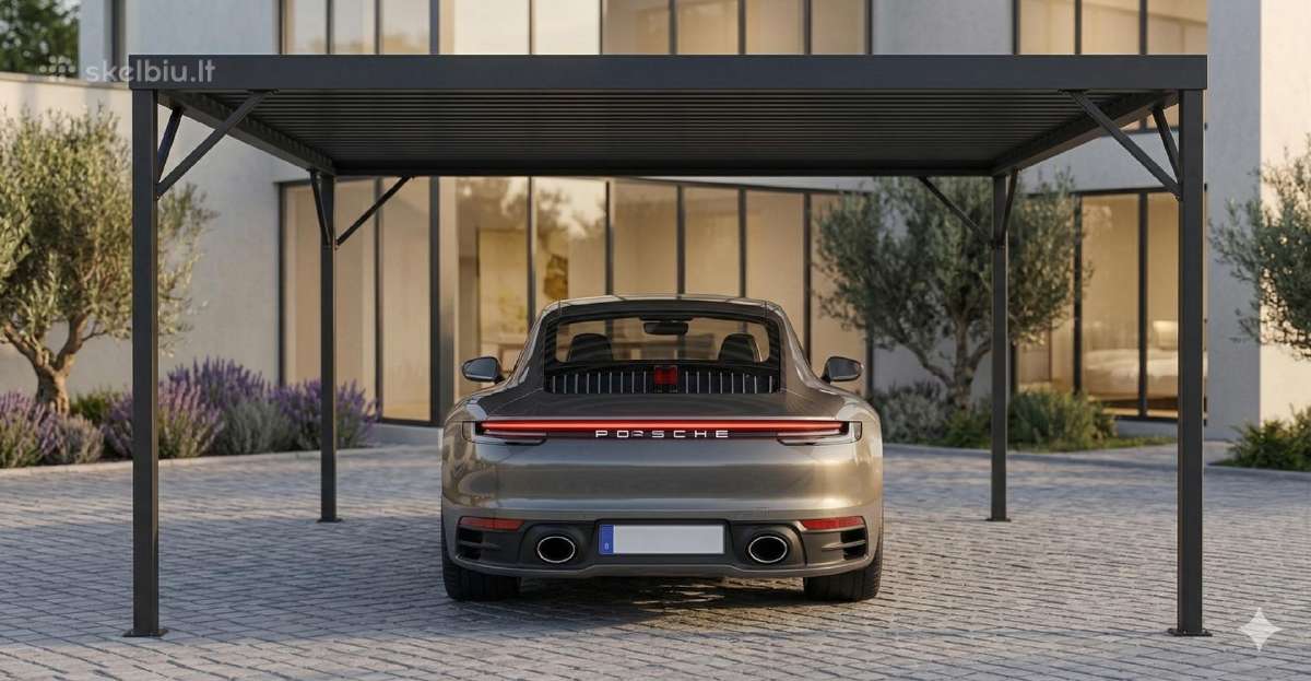 Automobilio stoginė 6m x 6m tik 3990 Eur. - nuotraukos Nr. 2