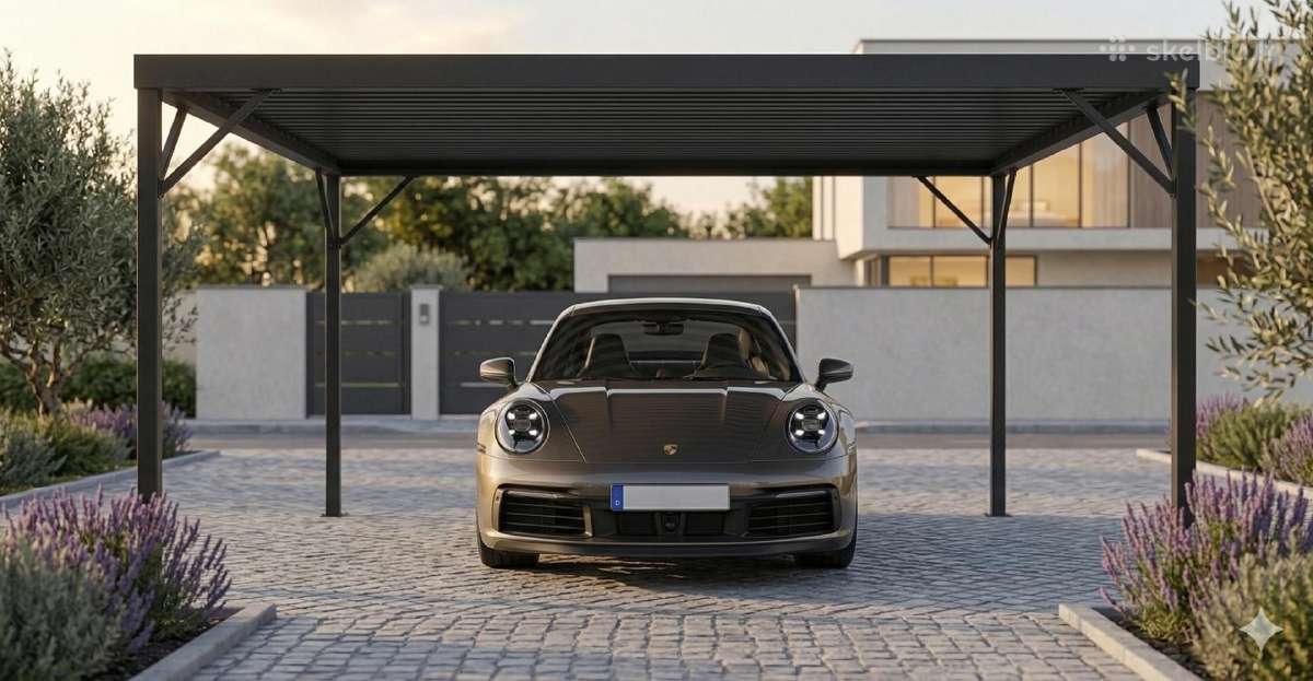Automobilio stoginė 6m x 6m tik 3990 Eur. - nuotraukos Nr. 3