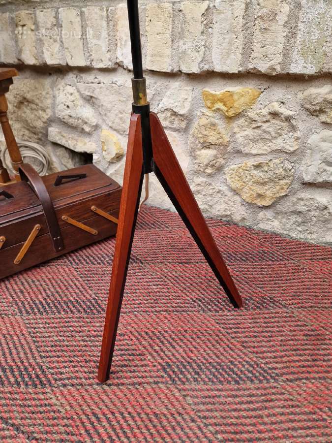 Vintažinis mid century tikmedžio toršeras - nuotraukos Nr. 6