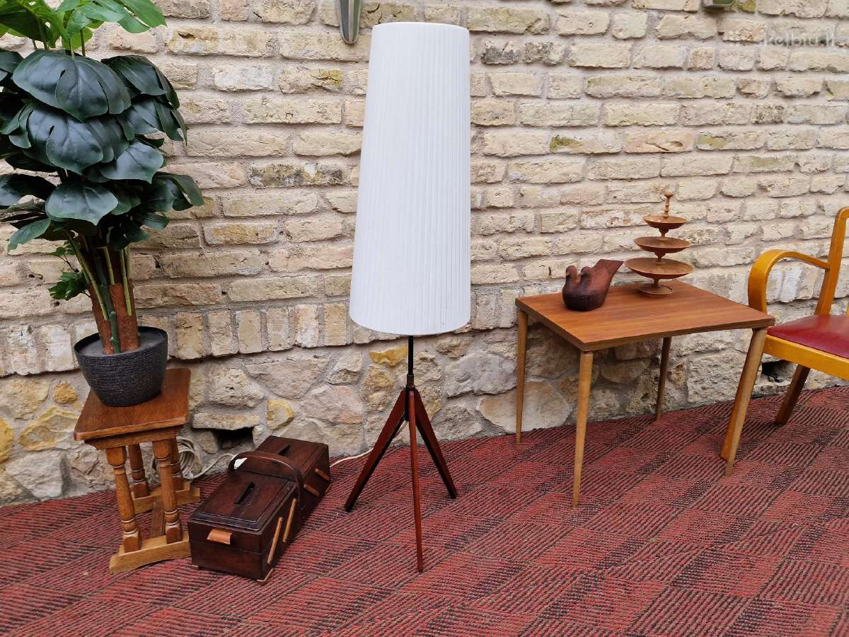 Vintažinis mid century tikmedžio toršeras - nuotraukos Nr. 7