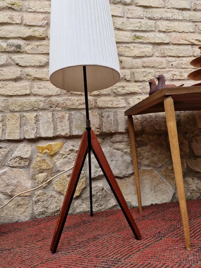 Vintažinis mid century tikmedžio toršeras - nuotraukos Nr. 8