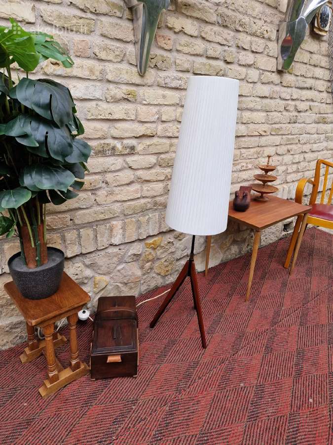 Vintažinis mid century tikmedžio toršeras - nuotraukos Nr. 10