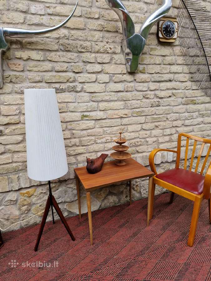 Vintažinis mid century tikmedžio toršeras - nuotraukos Nr. 12