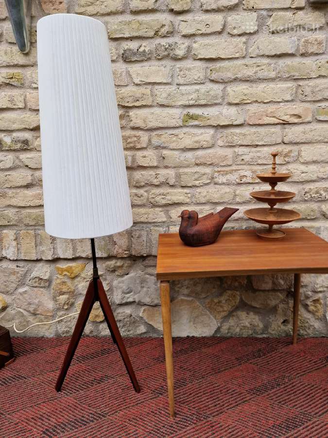 Vintažinis mid century tikmedžio toršeras - nuotraukos Nr. 16