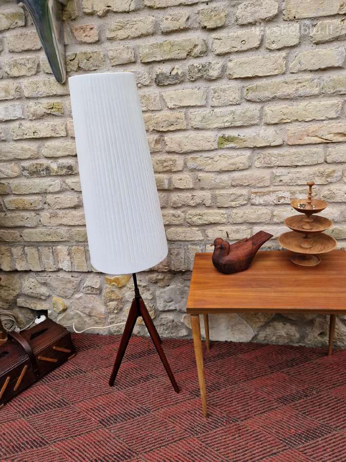 Vintažinis mid century tikmedžio toršeras - nuotraukos Nr. 18