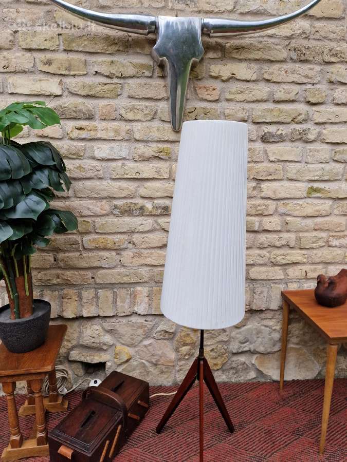 Vintažinis mid century tikmedžio toršeras - nuotraukos Nr. 20