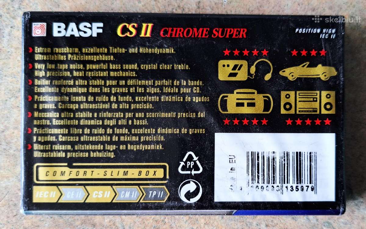 Garso kasetės Basf chrome. - nuotraukos Nr. 2