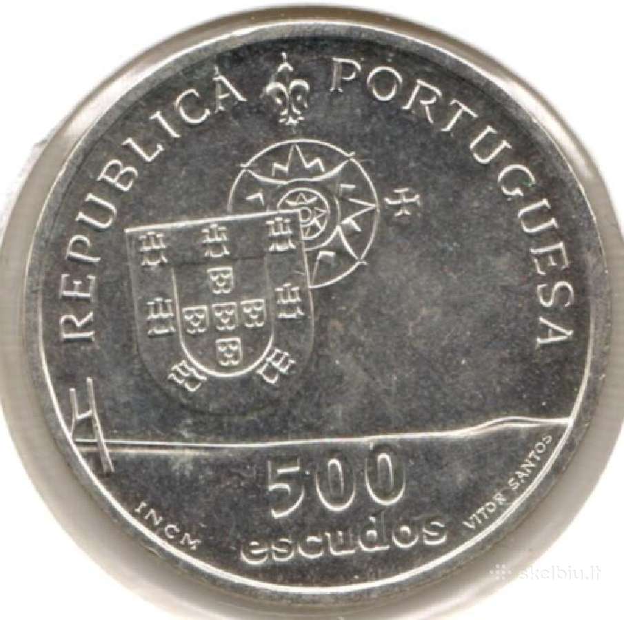 Portugalijos 500 escudu monetos - nuotraukos Nr. 2