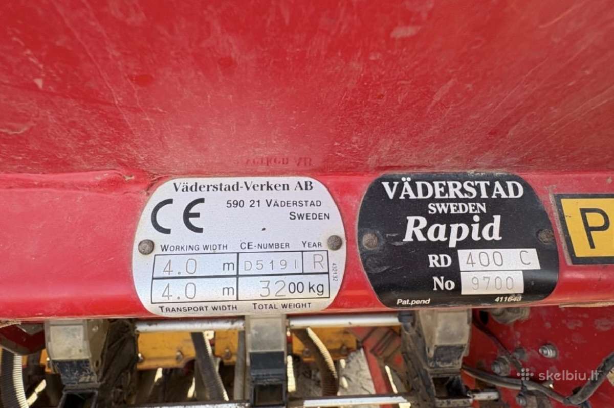 Vaderstad Super XL Rapid 400c Sėjamoji - nuotraukos Nr. 10