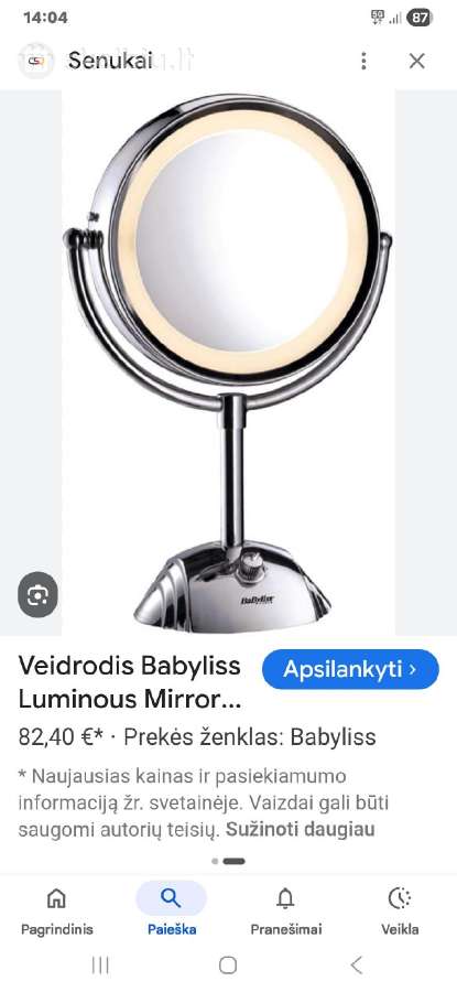 Babyliss veidrodis su šviesa - nuotraukos Nr. 5