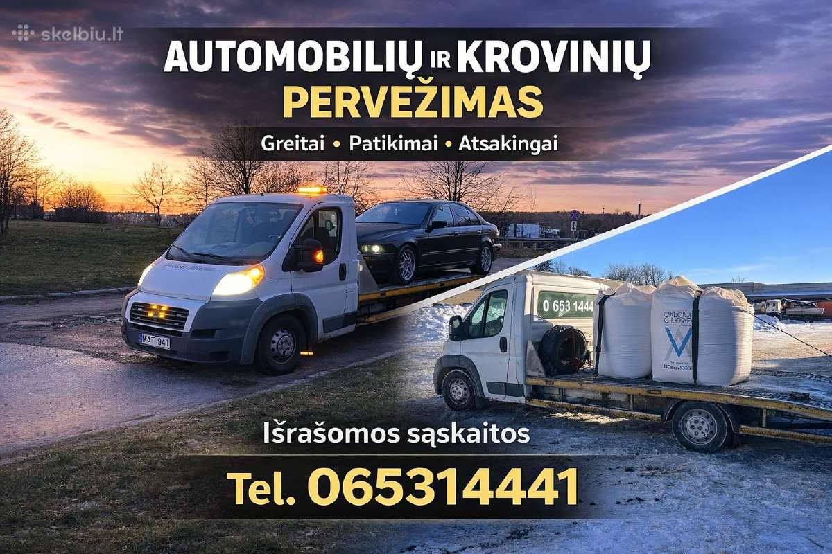 Tech. Pagalba Tralas traliukas automobilių 24/7