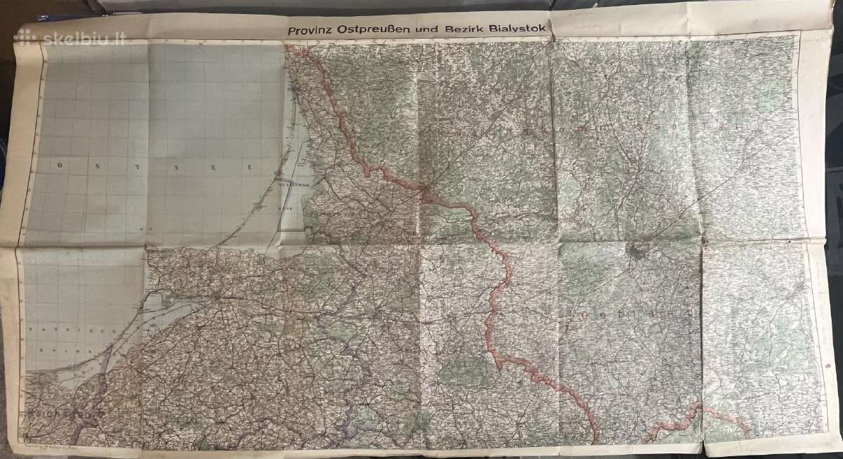 1942 m. žemėlapis „Provinz Ostpreuen und Bezirk B