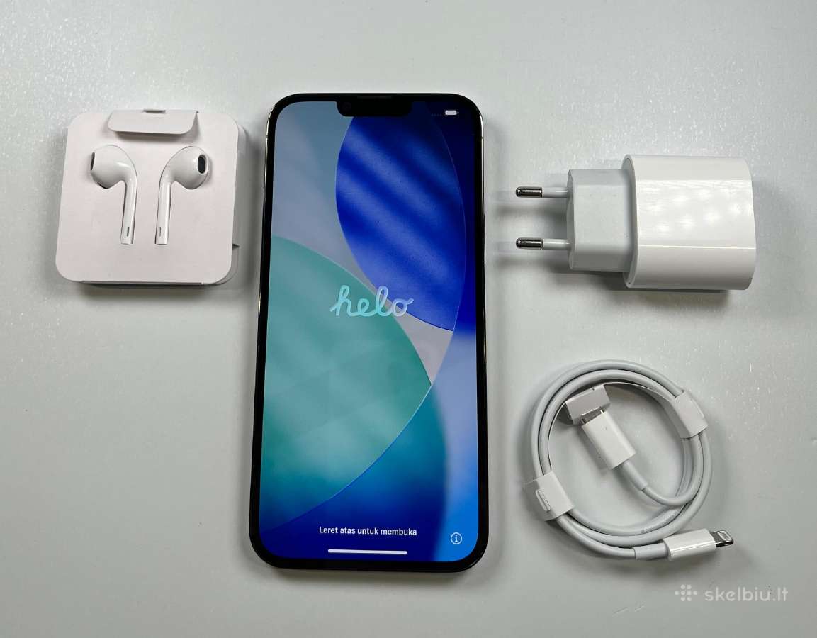 iPhone 13 Pro Max Gray 128gb Kaip naujas 100% batt