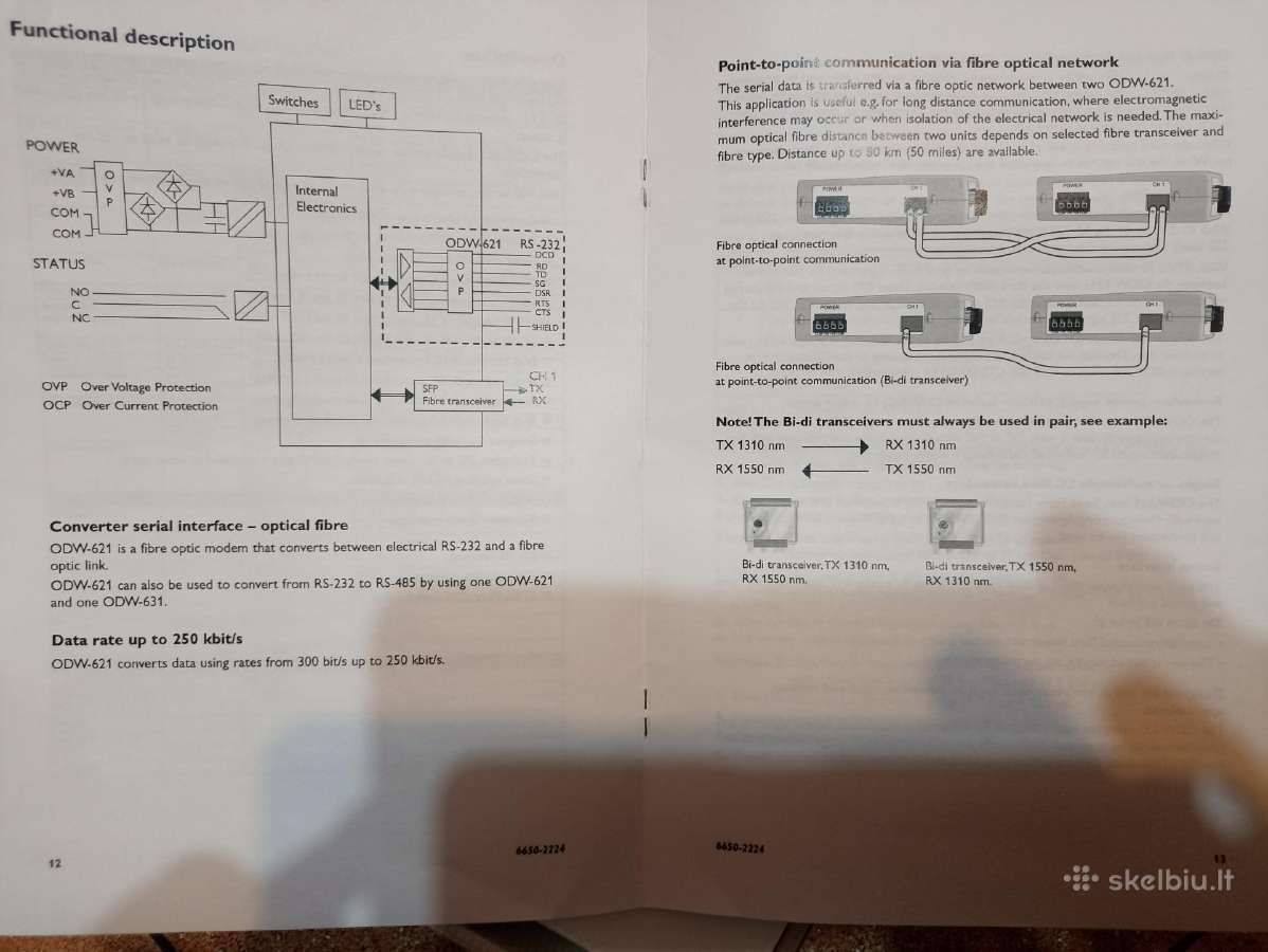 Westermo RS-232 į optiką keitiklis - nuotraukos Nr. 7