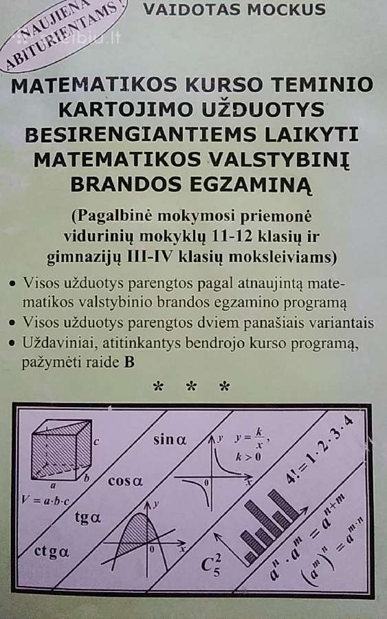 Matematikos kurso teminio kartojimo užduotys