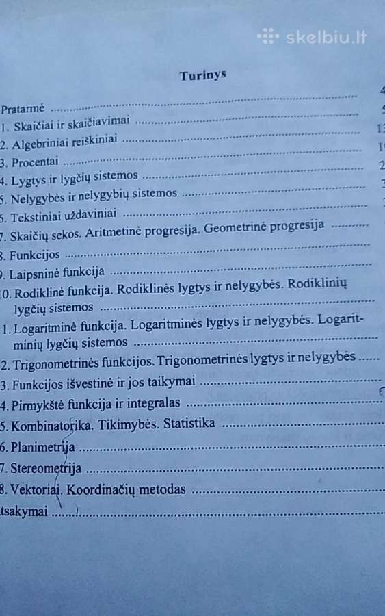 Matematikos kurso teminio kartojimo užduotys - nuotraukos Nr. 3