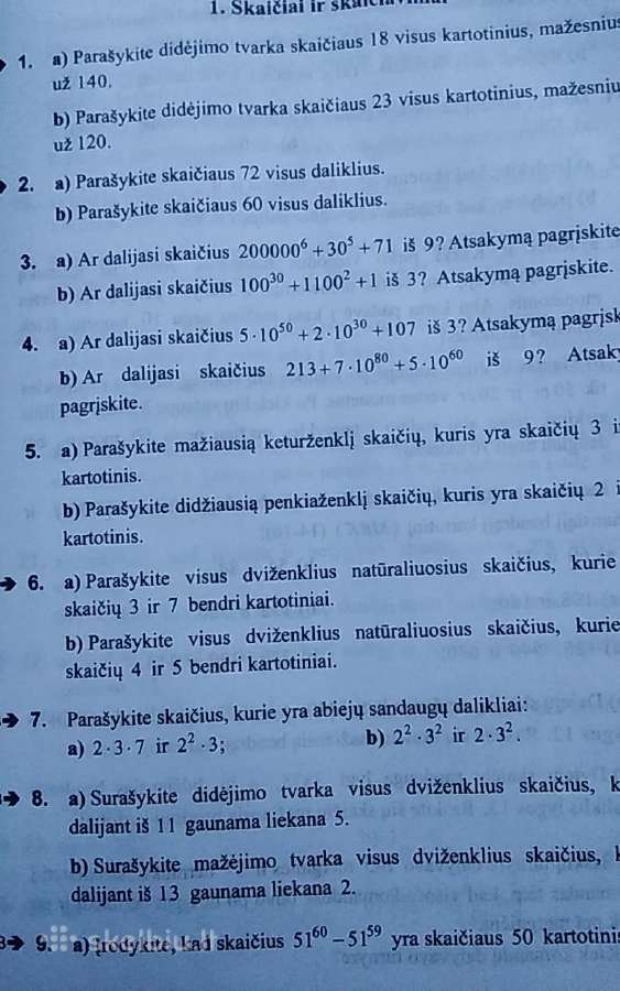 Matematikos kurso teminio kartojimo užduotys - nuotraukos Nr. 4