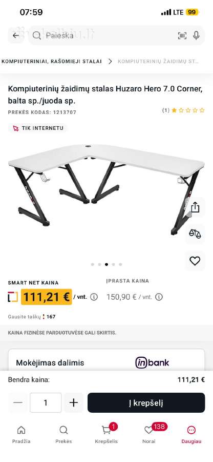 Zaidimu kompiuterinis stalas