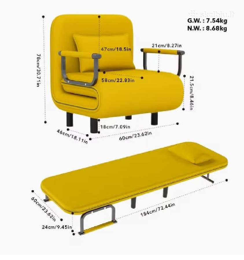 Sofa/kede (raskladuske) - nuotraukos Nr. 2