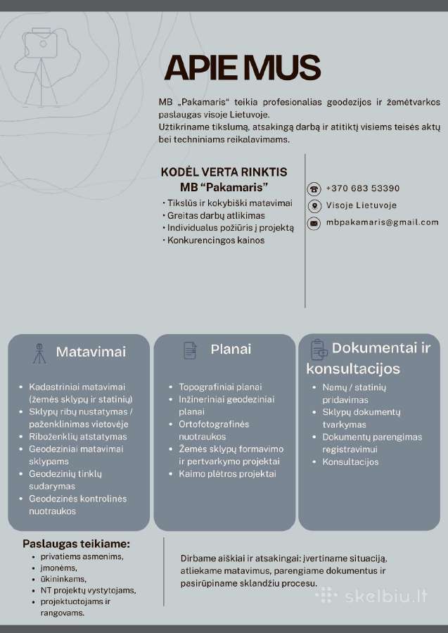 Kadastriniai matavimai, sklypų ribų žymėjimas - nuotraukos Nr. 2