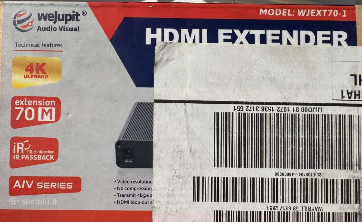 Hdmi Extender 4k@60hz Model: Wjext70-1