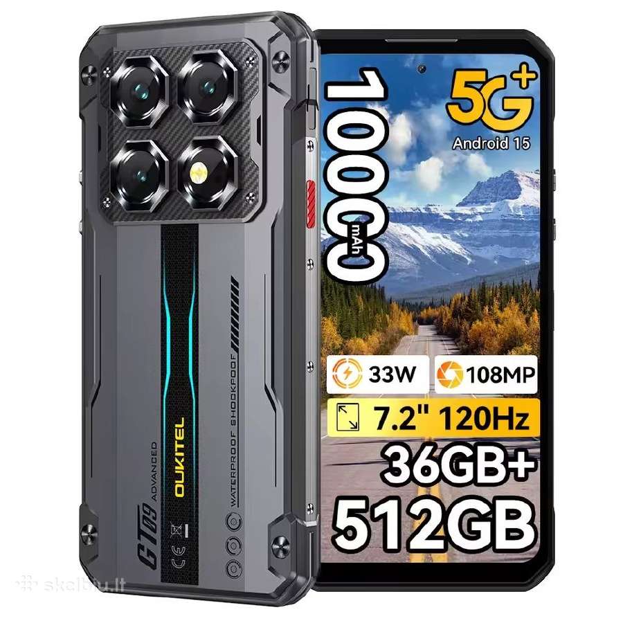 Oukitel Wp60 – 5G, 512/16gb, Eu, Nauji, Vilnius