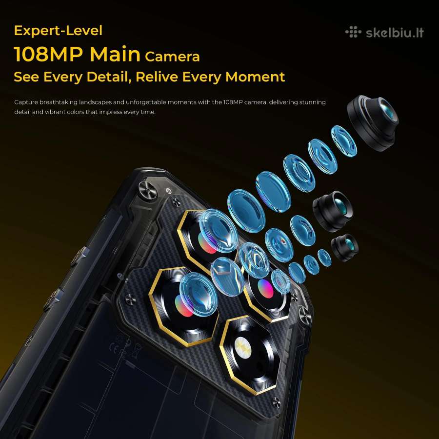 Oukitel Wp60 – 5G, 10000 mah, 108 Mp, Eu, Nauji - nuotraukos Nr. 12