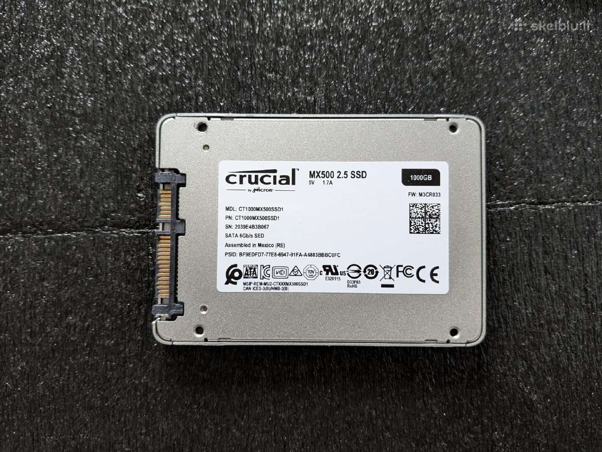 Crucial Mx500 Sata 2.5" SSD 1tb