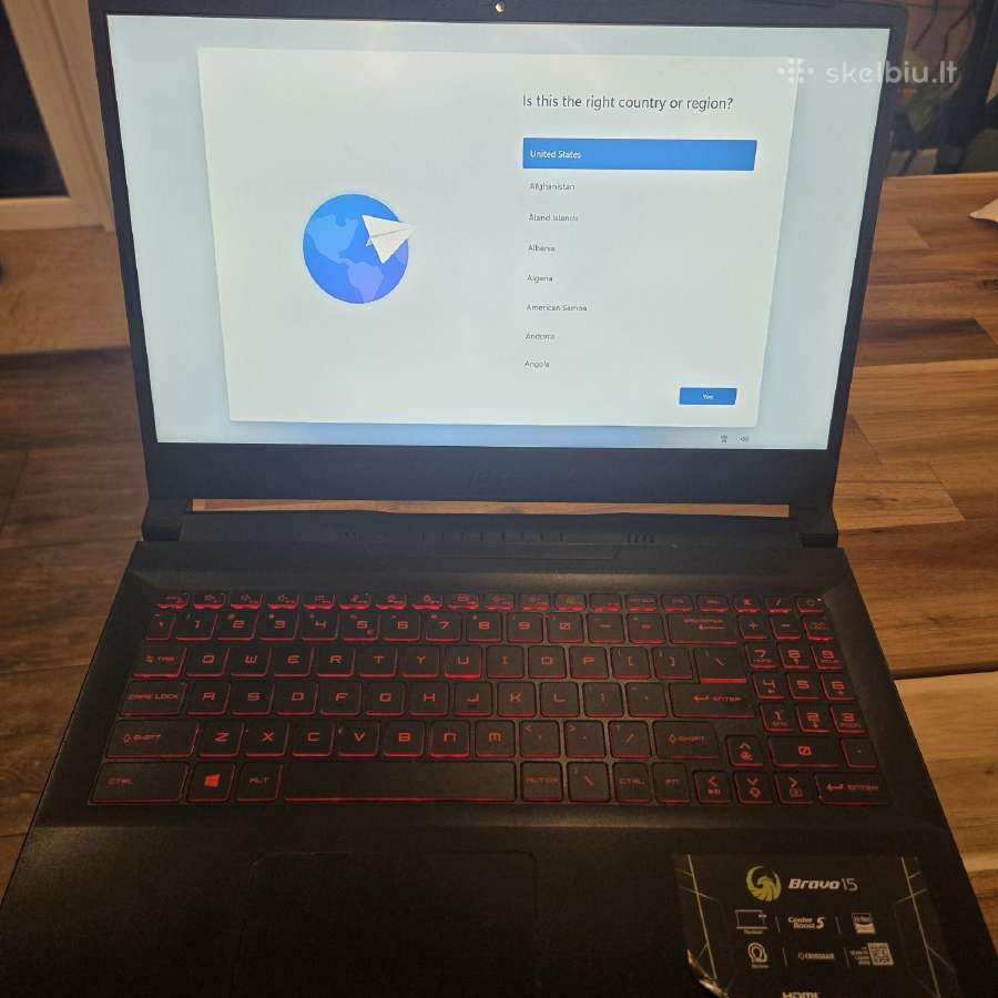 Msi bravo 15 žaidimu kompiuteris - nuotraukos Nr. 3