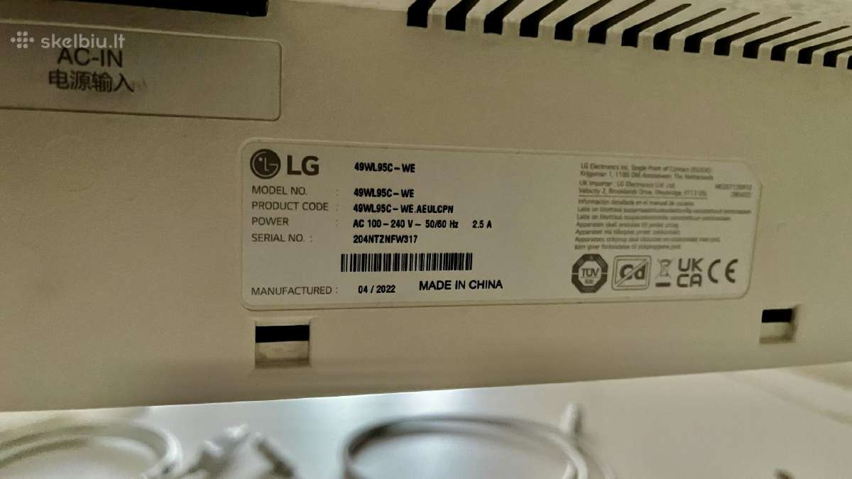 Ultrawide Monitorius LG 49wl95c-we - nuotraukos Nr. 3