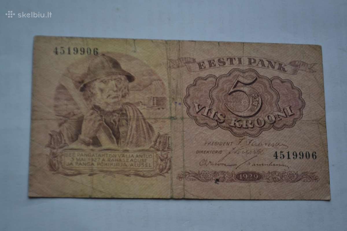 Estijos kronos 1929 m.