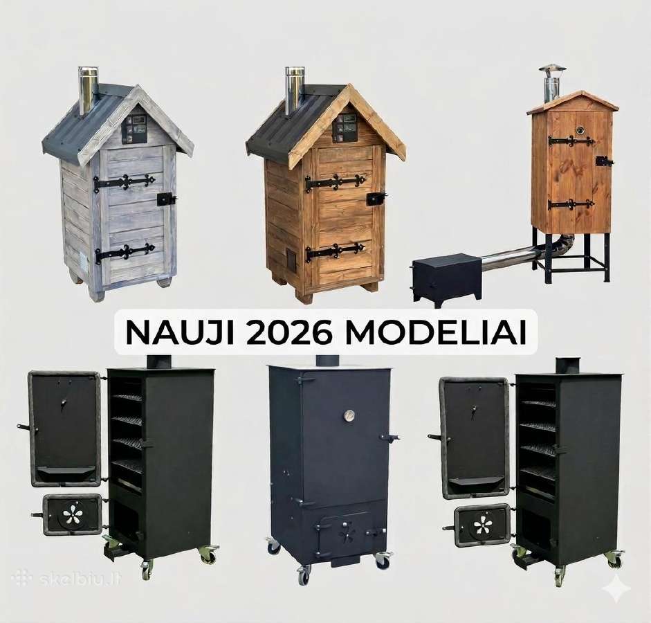 Medinė / metalinė šalto karšto dūmo rūkykla 2026