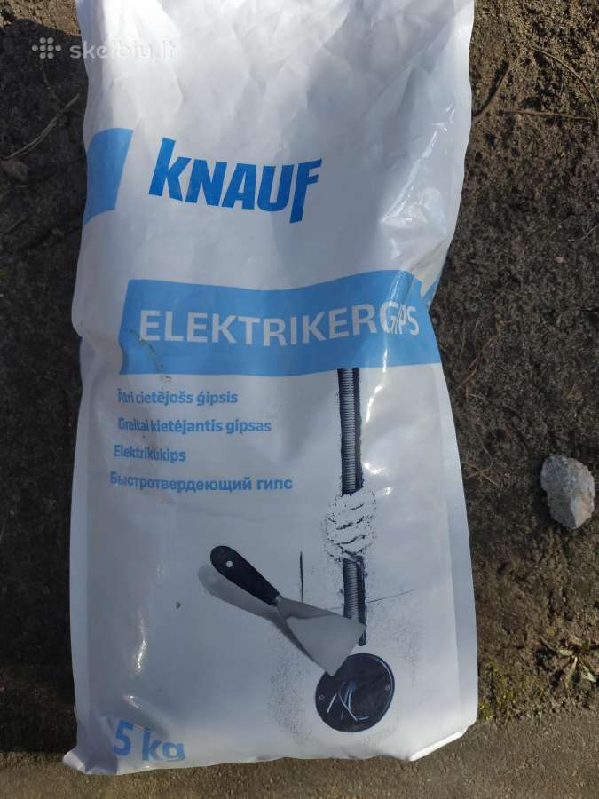 Gipso 35kg,6 e.gips gl,elekro kabel,5e 5kg - nuotraukos Nr. 3