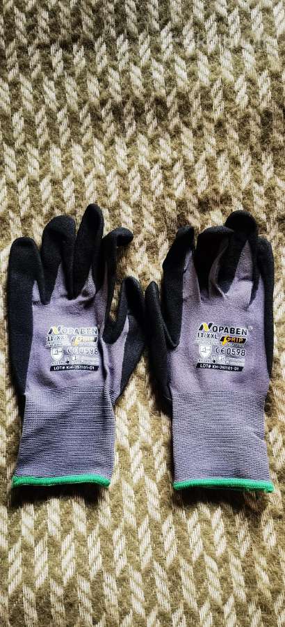 Nailoninės darbo pirštinės 11 Dydis pora 2 eur
